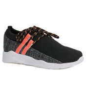 zapatilla fashion aerobica negra grafito - fluor cordon 196705 0018 zapatilla fashion aerobica negra grafito - fluor cordon 196705 0018