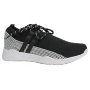 zapatilla fashion aeróbica negra gris cordon zapatilla fashion aeróbica negra gris cordon