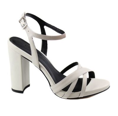 Sandalia plataforma beige clara taco recto 005005 0006 Sandalia plataforma beige clara taco recto 005005 0006