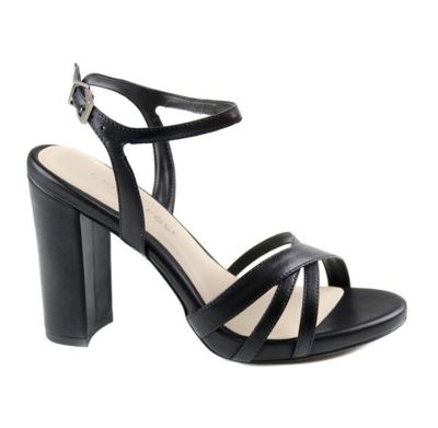Sandalia plataforma negra taco recto 005005 0003 Sandalia plataforma negra taco recto 005005 0003
