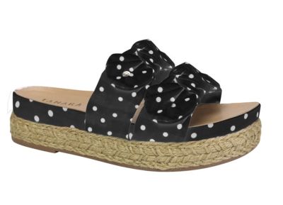 T2861 0007 SAND FLAT FORM TIPO BIRKEN - FLOR - TEJ TELAR LUNARES Negro y Blanco T2861 0007 SAND FLAT FORM TIPO BIRKEN - FLOR - TEJ TELAR LUNARES Negro y Blanco