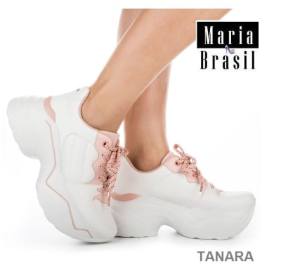 Tenis Chunky Rivera Csmpolitan White and Rose t4802 0001 Tenis Chunky Rivera Csmpolitan White and Rose t4802 0001