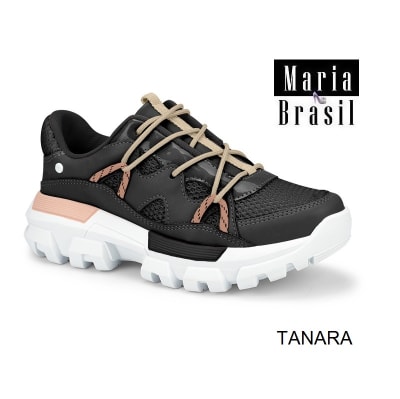 Tenis Fashion Coniglio Black t4942 0003 Tenis Fashion Coniglio Black t4942 0003