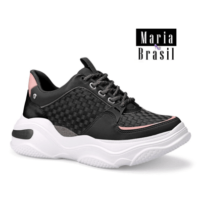 Tenis Fashion Flat Black Black t4181 0011 Tenis Fashion Flat Black Black t4181 0011
