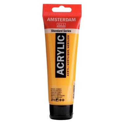ACRILICO AMSTERDAN 270 AMARILLO AZO OSCURO 120ML