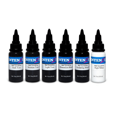 SET INTENZE BOB TYRRELL BLACK AND GREY 1OZ SET INTENZE BOB TYRRELL BLACK AND GREY 1OZ