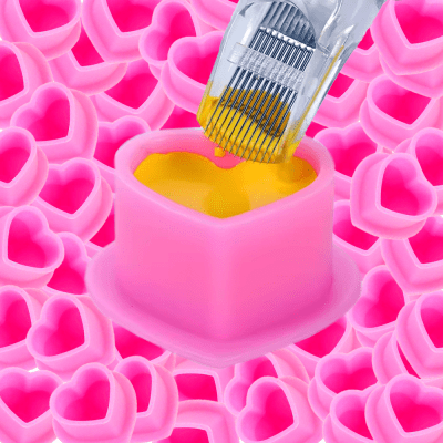 CUPS SILICONA CORAZON ROSADO 12MM 100U