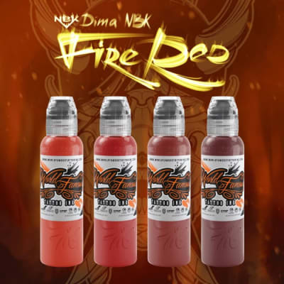 SET WORLD FAMOUS DIMA NBK FIRE RED 10Z
