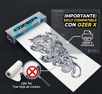 ROLLO PAPEL HECTOGRAFICO TERMICO PARA LA OZER X 30MT1