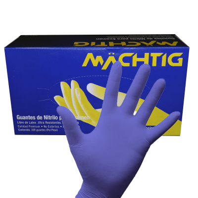 CAJA GUANTES MACHTIG NITRILO AZUL LAVANDA