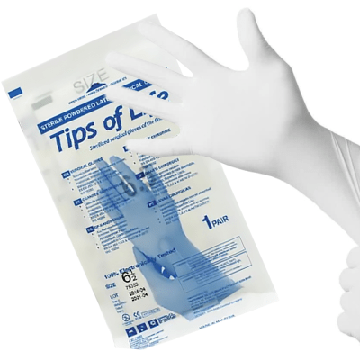 GUANTES LATEX ESTERILES 2U1