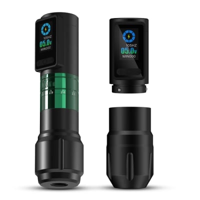 MAQUINA EZ INFERNO INALAMBRICA 2 BATERÍAS BLACK GREEN RING