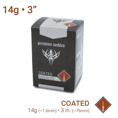 AGUJA PARA PERFORACIÓN RECUBIERTA PRECISION 14G 100U