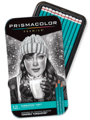 SET LAPIZ PRISMACOLOR GRAFITO TURQUESA DUREZA SUAVE 12 UNIDADES