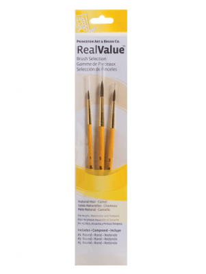 SET PINCELES REAL VALUE SINTETICO CAMELLO AMARILLO 3U PARTE 1