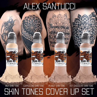 SET WORLD FAMOUS ALEX SANTUCCI SKIN TONES COVER UP 1OZ SET WORLD FAMOUS ALEX SANTUCCI SKIN TONES COVER UP 1OZ
