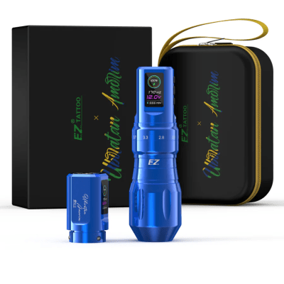 MAQUINA EZ P3 PRO INALÁMBRICA UBIRATAN AMORIN 2 BATERÍAS STROKE AJUSTABLE BLUE