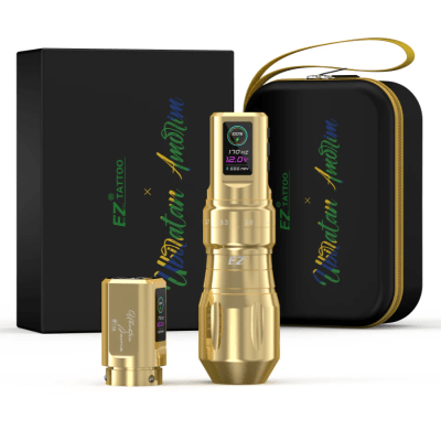 MAQUINA EZ P3 PRO INALÁMBRICA UBIRATAN AMORIN 2 BATERÍAS STROKE AJUSTABLE GOLDEN
