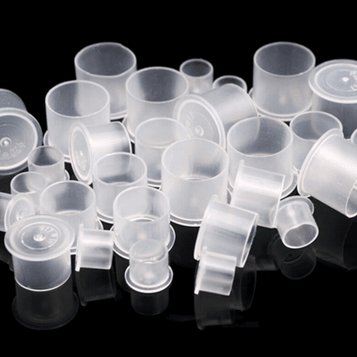 CUPS CON BASE TRANSPARENTE 14 MM