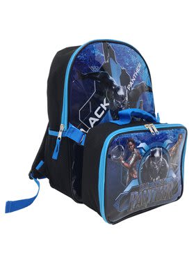 MOCHILA CON LONCHERA BLACK PANTHER MOCHILA CON LONCHERA BLACK PANTHER