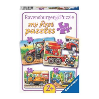 RAVENSBURGER PUZZLE MI PRIMER PUZZLE VEHICULOS 2, 4, 6 Y 8 PIEZAS RAVENSBURGER PUZZLE MI PRIMER PUZZLE VEHICULOS 2, 4, 6 Y 8 PIEZAS