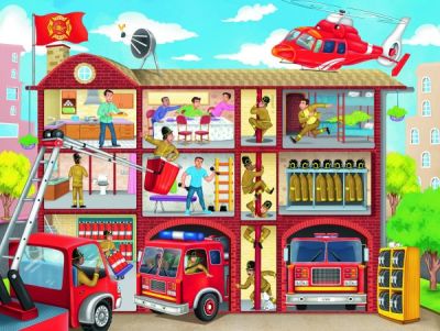 PUZZLE ESTACIÓN DE BOMBEROS XXL 100 PIEZAS PUZZLE ESTACIÓN DE BOMBEROS XXL 100 PIEZAS
