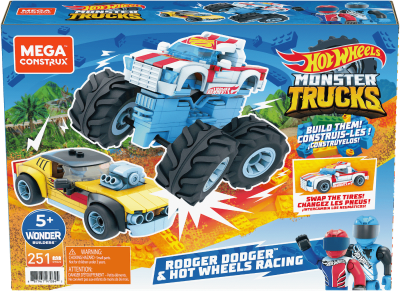 Mega Construx ™ Hot Wheels ® Rodger Dodger ™ y Hot Wheels ® Racing Mega Construx ™ Hot Wheels ® Rodger Dodger ™ y Hot Wheels ® Racing