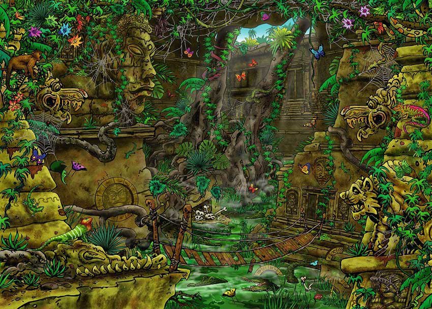 RAVENSBURGER PUZZLE ESCAPE THE TEMPLE GROUND 759 PIEZAS Juguetería