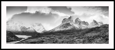 Fotografía Enmarcada Panorámica Cuernos del Paine
