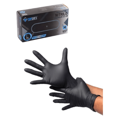Guantes de Nitrilo Premium 5,5 gr Negro