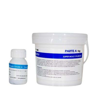 Silicona de Caucho RTV Super Mold T-FLOW 20 (Celeste)1