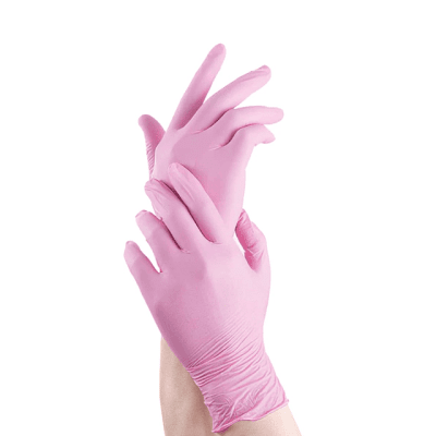 Guantes de Nitrilo 3,5 gr Rosado1