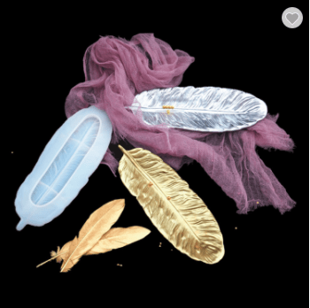 MOLDE DE SILICONA JOYERO PLUMA (J200)