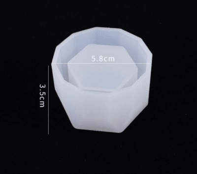 MOLDE DE SILICONA MACETA 6 LADOS #1 (M106)