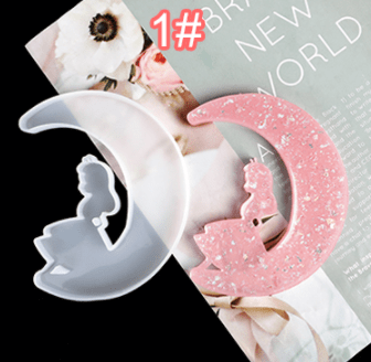 MOLDE DE SILICONA LUNA Y NIÑA (L170)1