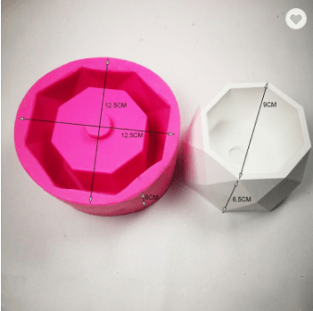 MOLDE DE SILICONA MACETA 8 LADOS #1 (M108)