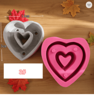 MOLDE SILICONA MACETA CORAZON I LOVE YOU (M181)