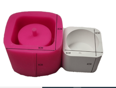 MOLDE DE SILICONA MACETA CUADRADA #1 (M190)