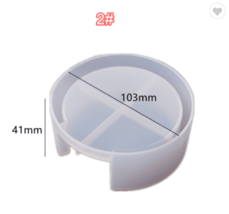 MOLDE DE SILICONA PORTA POSAVASO REDONDO LISO (P174)1