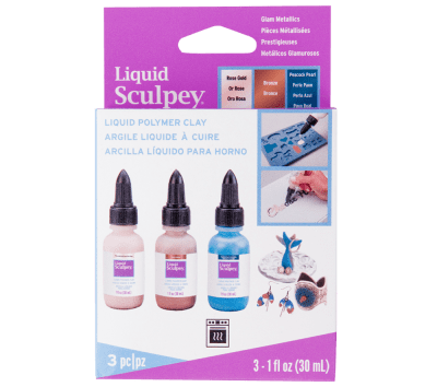 Sculpey Liquid - Multipack 3 Colores Metálicos Glamurosos (30 ml)
