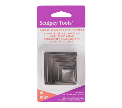 Sculpey Tools - Cortadores Cuadrados (6 piezas)