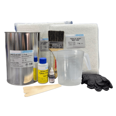 Kit reparación fibra de vidrio 4mt2