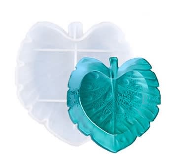 MOLDE DE SILICONA PLATO DISEÑO HOJA #1 (D328)