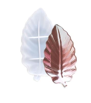 MOLDE DE SILICONA PLATO DISEÑO HOJA #3 (D330)