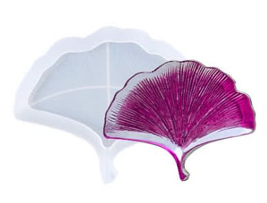 MOLDE DE SILICONA PLATO DISEÑO HOJA #4 (D331)1