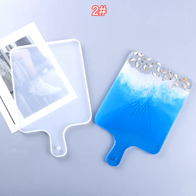 MOLDE DE SILICONA TABLA RECTANGULAR CON MANGO (B121)