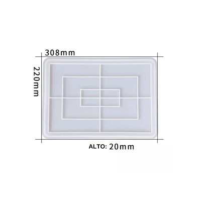 MOLDE DE SILICONA BANDEJA RECTANGULAR 22X30 CM (B115)
