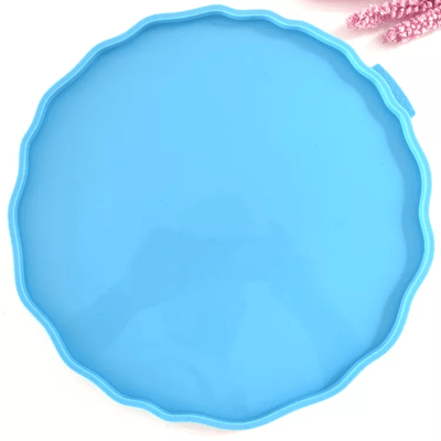 MOLDE DE SILICONA BANDEJA REDONDA BORDE ONDULADO (B117)