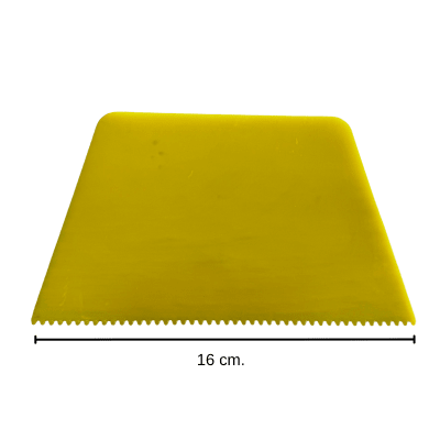 Espátula dentada sin mango 16 cm
