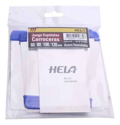 Juego de Espátulas para Masilla y Carrocería HELA – Set 4 und acero inoxidable